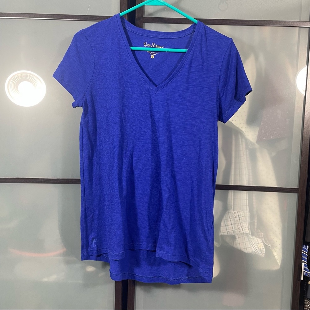 Lilly Pulitzer cobalt blue t shirt. Size S